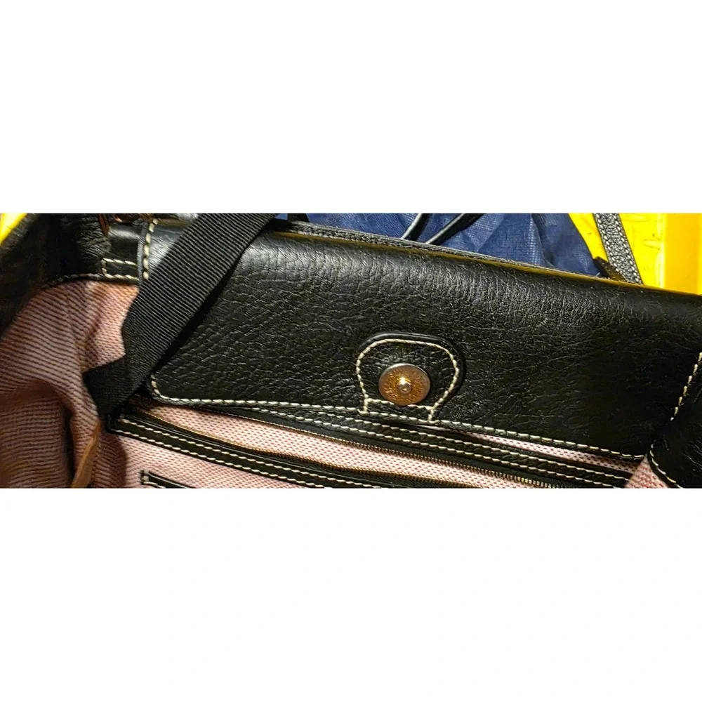 Vintage Purse Dooney & Bourke J4486095 Leather Satchel Women Black